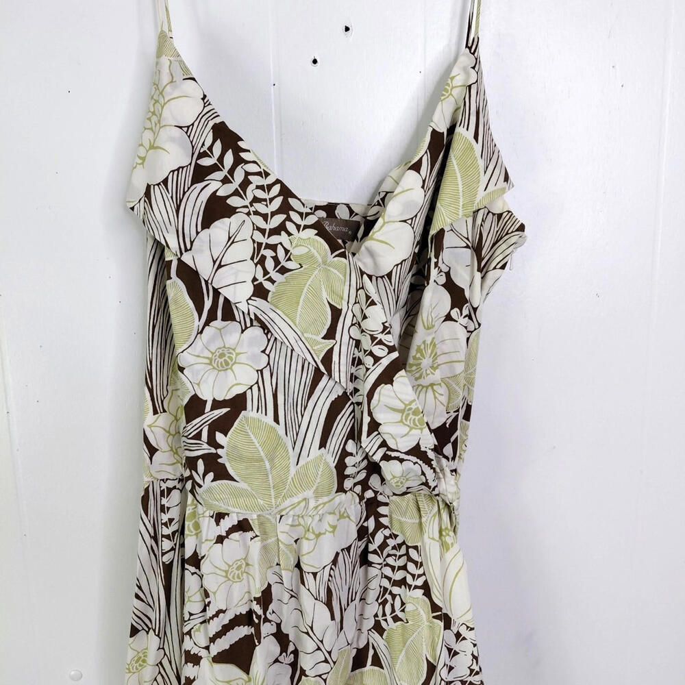Tommy Bahama Dress Womens 12 Fixed Wrap Tie Waist Vacation Resort Travel Midi - Picture 3 of 9
